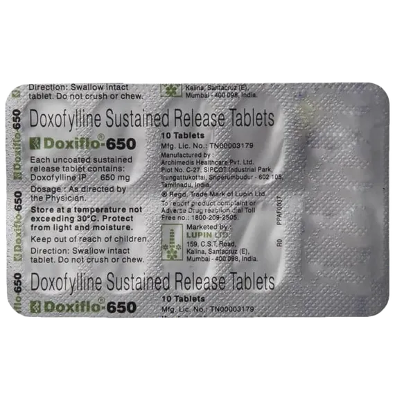 doxiflo 650mg tablet 10's